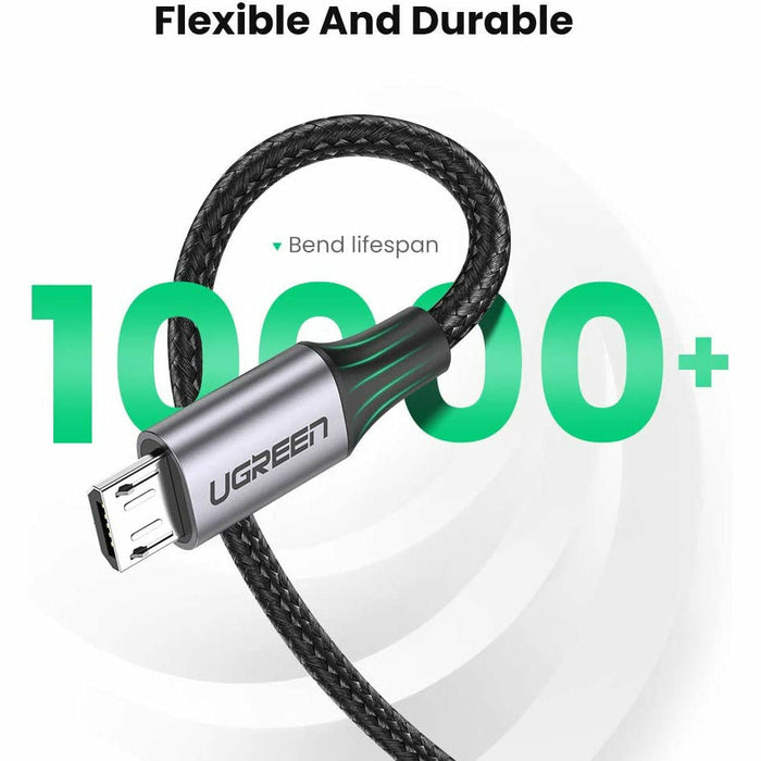 Micro USB cable nylon braided to 2.0 Android 6 feet UGREEN-brands-world.ca