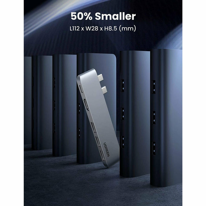 USB C hub for MacBook Pro 5 in 2 Type C to 4K HDMI, Thunderbolt silver UGREEN-brands-world.ca