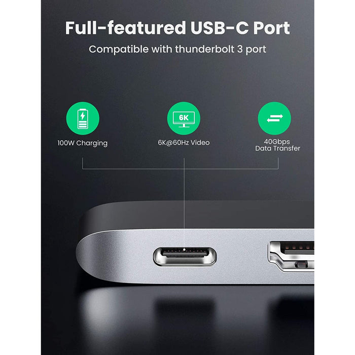 USB C hub for MacBook Pro 5 in 2 Type C to 4K HDMI, Thunderbolt silver UGREEN-brands-world.ca