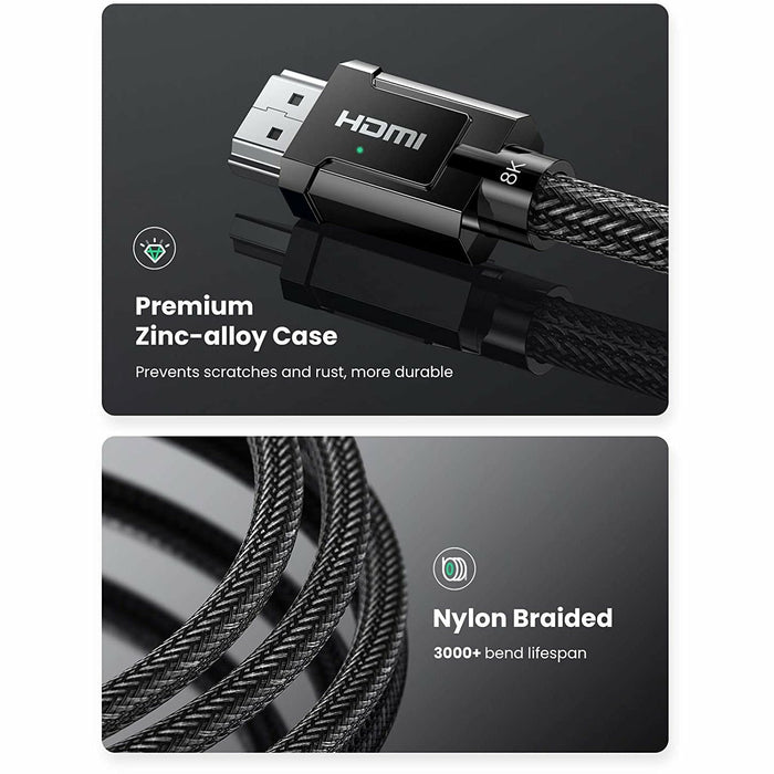 8K HDMI cable, ultra-high-definition high-speed nylon braided cable 48Gbps... UGREEN-brands-world.ca