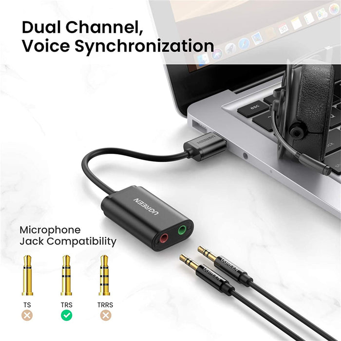 USB Audio Adapter External Stereo Sound Cartoon with Stereo... UGREEN-brands-world.ca
