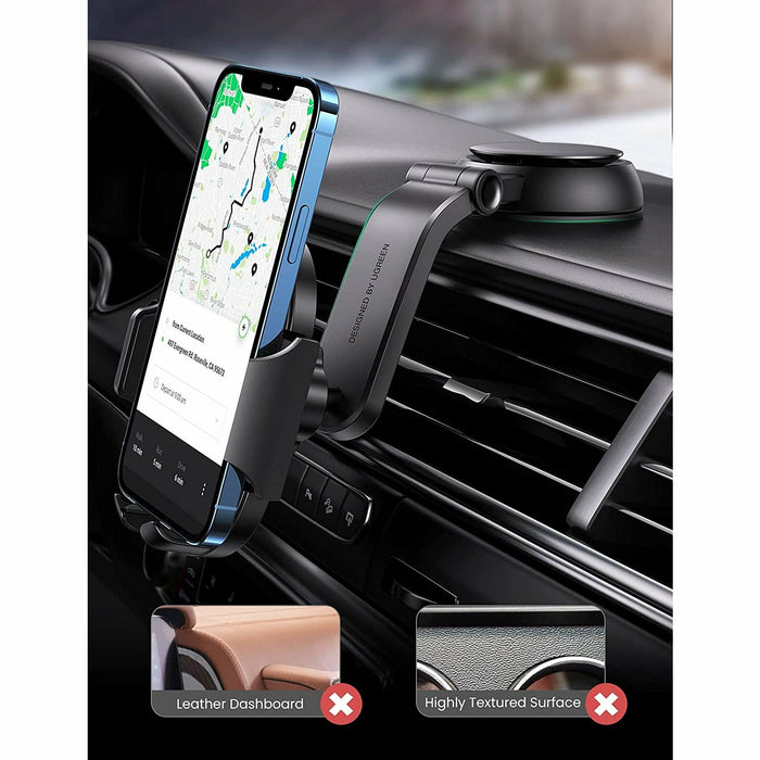 Dashboard Mobile Phone Holder Car Suction Cup Mount Waterfall Shape... UGREEN-brands-world.ca