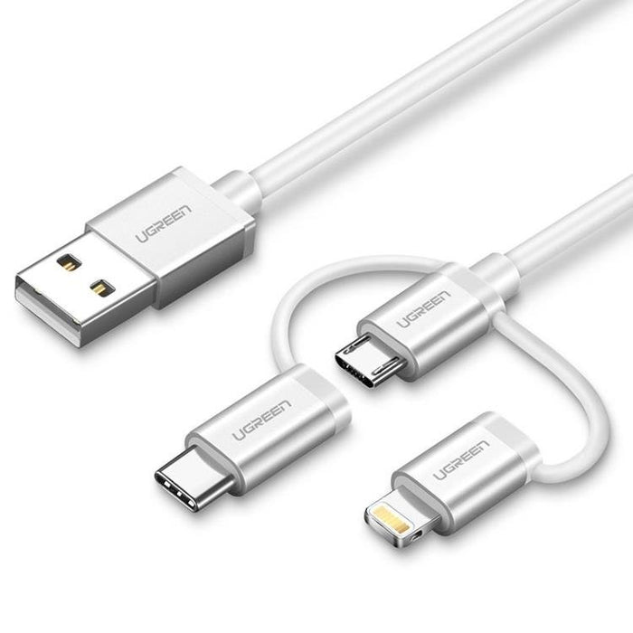 Durable 3-in-1 Multi-Charging Nylon Braided Cable [Apple Certified]1M