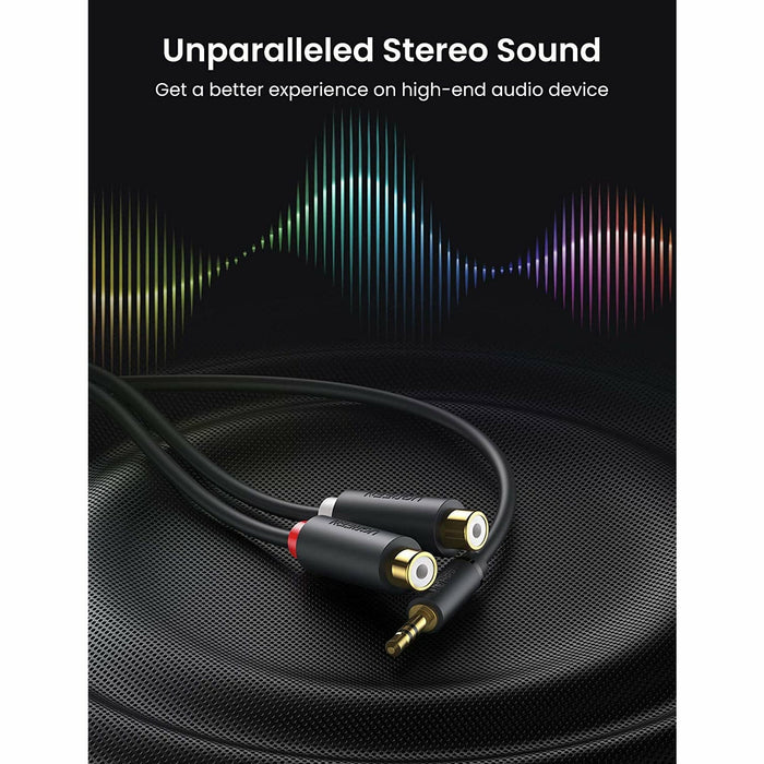 3.5mm to 2 RCA Cable Male and Female Aux Stereo Audio Cable Y... UGREEN-brands-world.ca