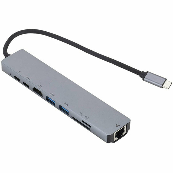 8 in 1 USB-C Hub Adapter Type-C Kabel naar 4K 60hz Converter Ethernet USB 3.0 USB C HUB Dock 1 in 8