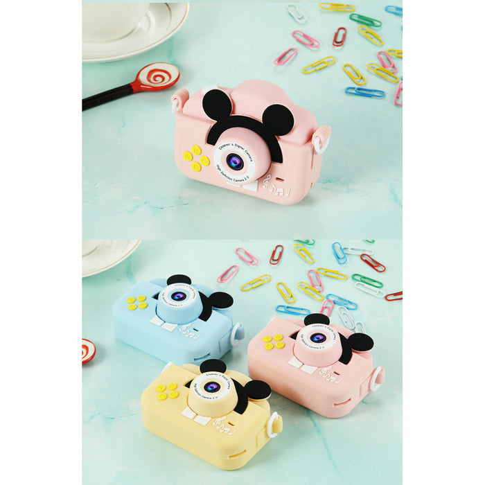 SAMA Blue Mini Cartoon Camera Toys 2.0 Inch 1080P HD Mickey Mouse