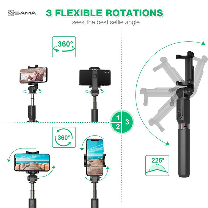 SAMA 3-in-1 Wireless Selfie Stick Tripod