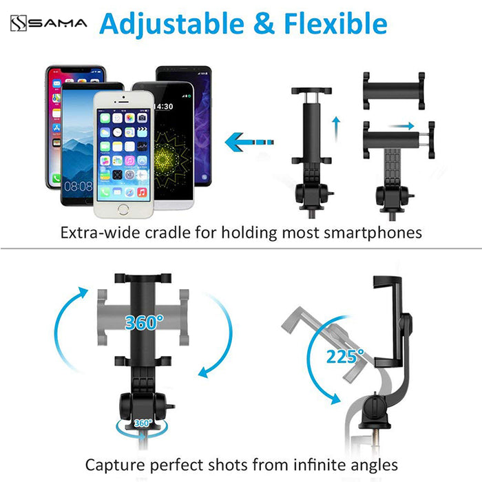 SAMA 3-in-1 Wireless Selfie Stick Tripod