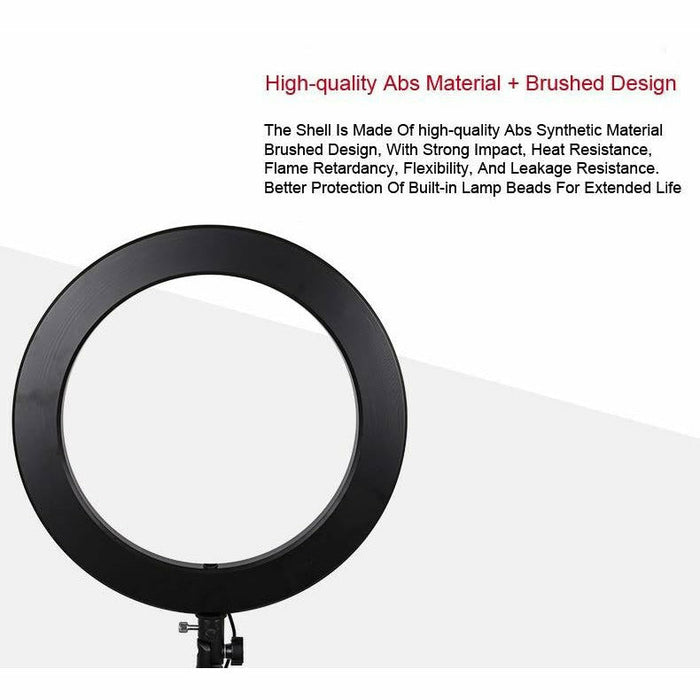 Ring Light Selfie (16 cm) with Tripod Stand 210cm  & Cell Phone Holder for Live Stream/Makeup