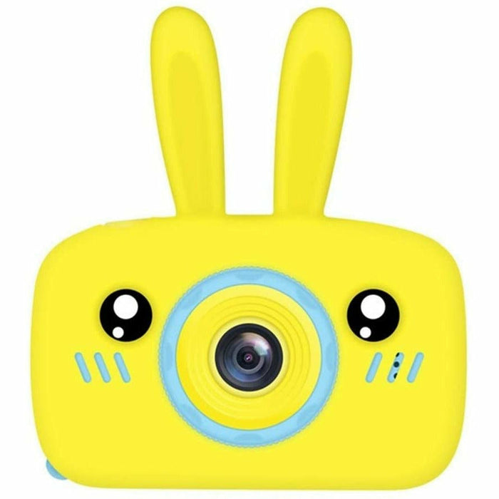SAMA Kids Camera Yellow , Digital Video Camera Cartoon Toy 8.0mp Inch Hd Screen Rechargeable Shockproof