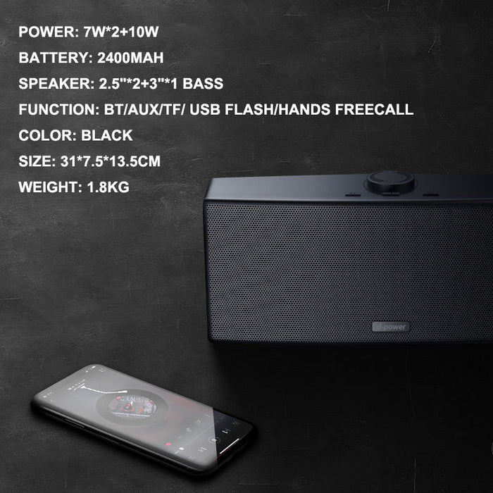 Heavy Bass Wireless Portable Speaker Support BT/AUX/TF/ USB Flash/Hands-Free Call