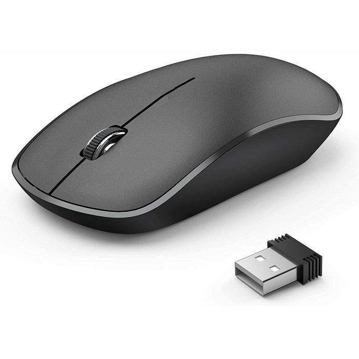 Wireless Mouse for Laptop Ultra Thin Silent Mouse with USB Receiver, 2400 DPI