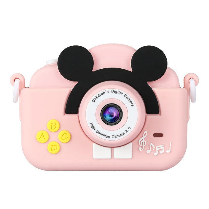SAMA Pink Mini Cartoon Camera Toys 2.0 Inch 1080P HD Mickey Mouse