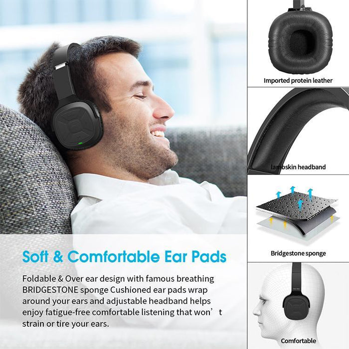 Active Noise Cancelling Bluetooth Headphone 70H Playtime with Microphone Siri Voice Control-Noise Cancelling Headphones-SAMA-brands-world.ca