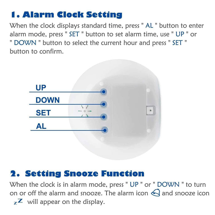Alarm Clock,Wake Up Light Digital Clock with Indoor Temperature & Green-Kids Alarm Clocks-Wocst-brands-world.ca