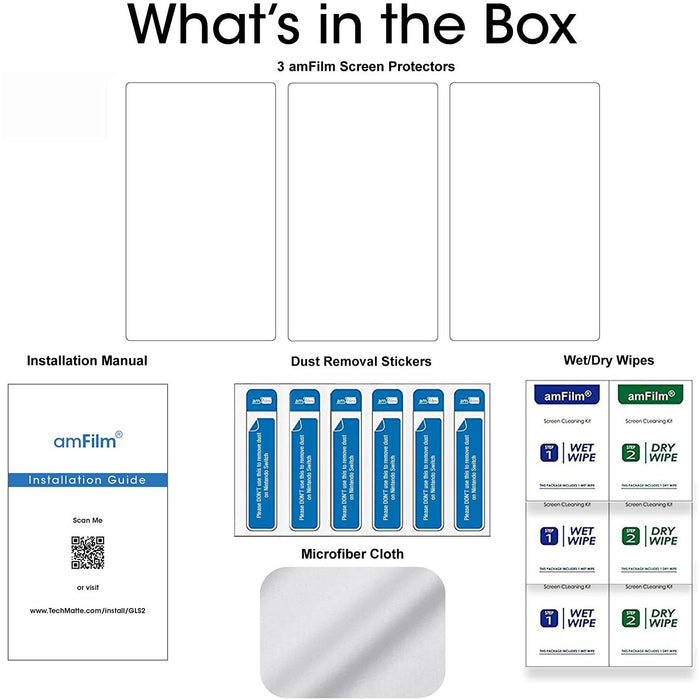 amFilm (3 Pack) Screen Protector for Nintendo Switch Lite (2019), Premium...-Nintendo Switch Skins, Faceplates & Cases-amFilm-brands-world.ca