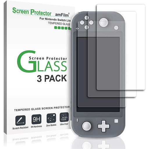 amFilm (3 Pack) Screen Protector for Nintendo Switch Lite (2019), Premium...-Nintendo Switch Skins, Faceplates & Cases-amFilm-brands-world.ca