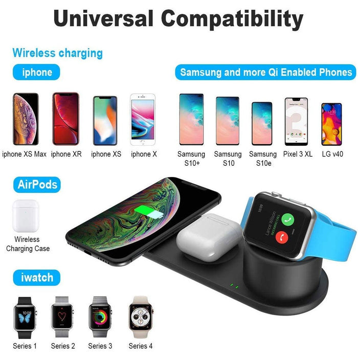 Aresh 3 in 1 Wireless Charger Compatible with Apple Watch Series...-Wireless Chargers-Aresh-brands-world.ca