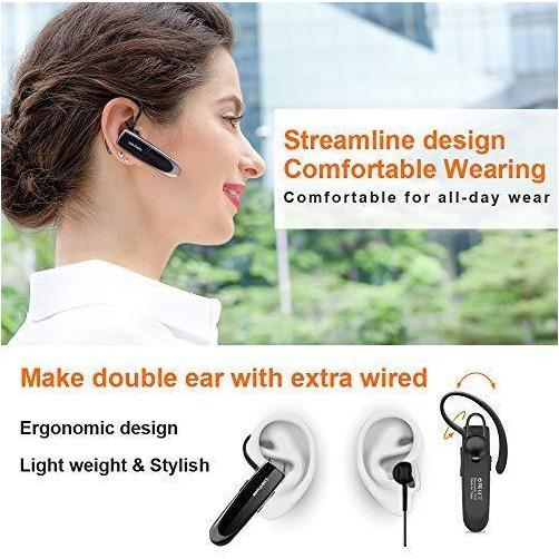 Bluetooth Earpiece Link Dream Wireless 4.2 Bluetooth Headset Driving Earphone with Noise Cancelling Microphone Handsfree-Bluetooth Headsets-Link Dream-brands-world.ca