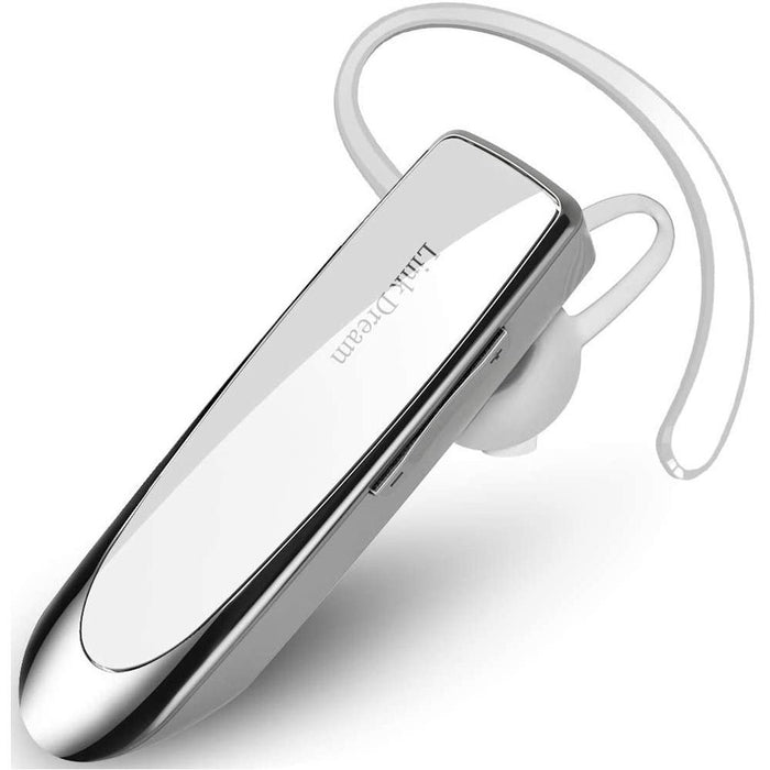 Bluetooth Earpiece- Wireless Headset Noise Cancelling with White-Bluetooth Headsets-Link Dream-brands-world.ca