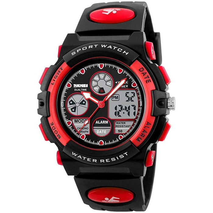 Boys Watches Durable Cool Analog Digital Electrical LED Dual Time Display...-Kids Watches-PASNEW-brands-world.ca