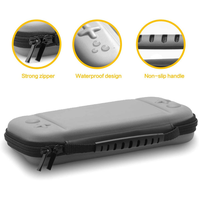 Carrying Case for Nintendo Switch Lite - Gray-Nintendo Switch Skins, Faceplates & Cases-HEATFUN-brands-world.ca