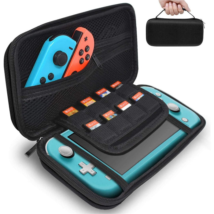 Carrying Case for Nintendo Switch Lite with Glass Screen and 3 Glass cleaners-Nintendo Switch Skins, Faceplates & Cases-SAMA-brands-world.ca
