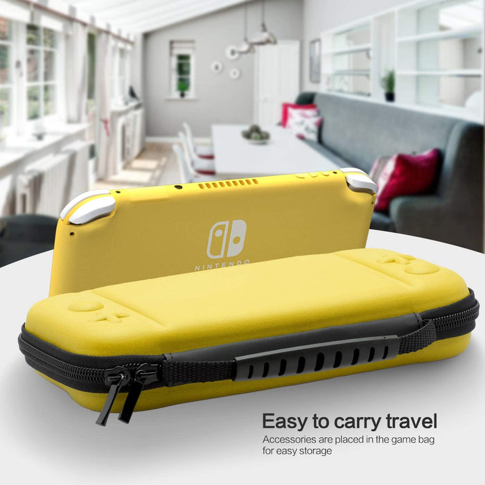 Carrying Case for Nintendo Switch Lite - Yellow-Nintendo Switch Skins, Faceplates & Cases-HEATFUN-brands-world.ca