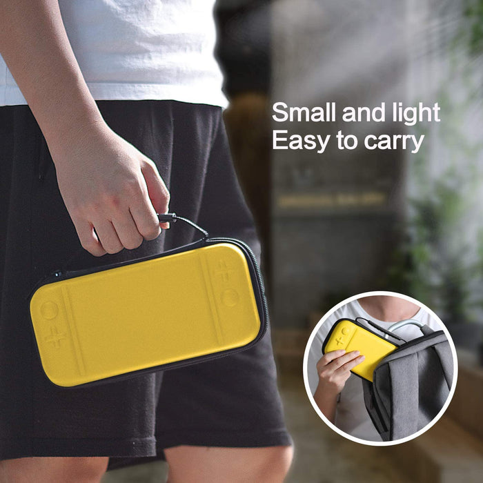 Carrying Case for Nintendo Switch Lite - Yellow-Nintendo Switch Skins, Faceplates & Cases-HEATFUN-brands-world.ca