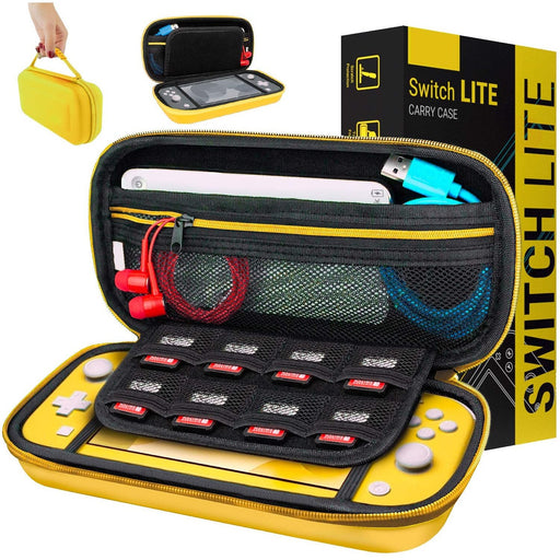 Case for Nintendo Switch Lite - Orzly Protective Carry with Yellow-Nintendo Switch Skins, Faceplates & Cases-Orzly-brands-world.ca
