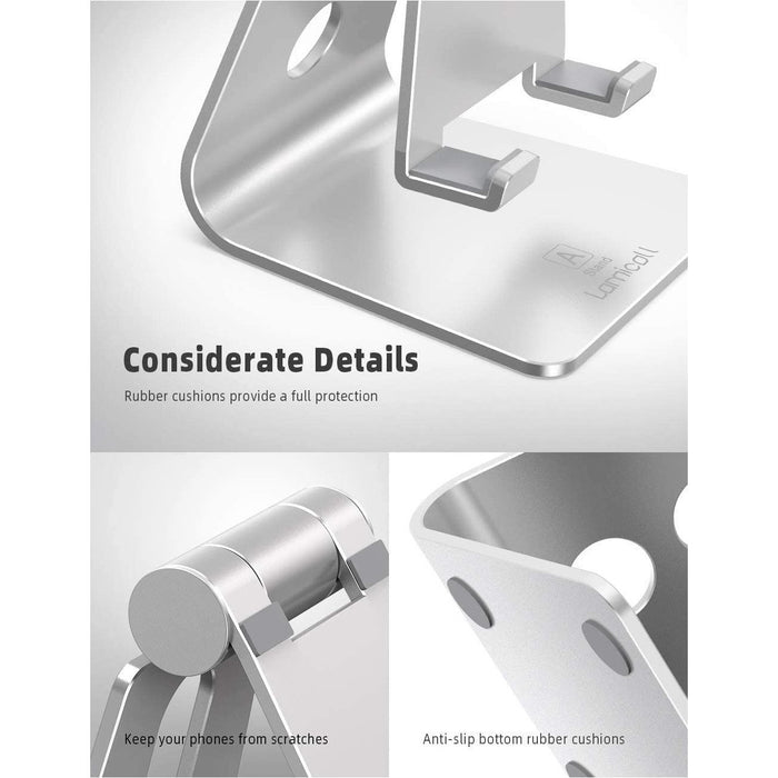 Cell Phone Stand Adjustable, Lamicall : Charging Mobile Silver-Tablet & iPad Stands-Lamicall-brands-world.ca