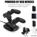 Charging Docking Station for Playstation 4 / PS4 / PS4 Pro / PS4 Slim Controllers with LED Indicator, Black-PS4 Power Cords & Charging Stations-SAMA-brands-world.ca