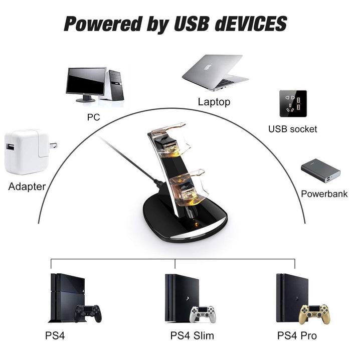 Charging Station 2 Pack Rechargeable Battery for Xbox Wireless Controller Kit One, One S ,Elite Charging-Xbox One Power Supplies & Battery Packs-SAMA-brands-world.ca