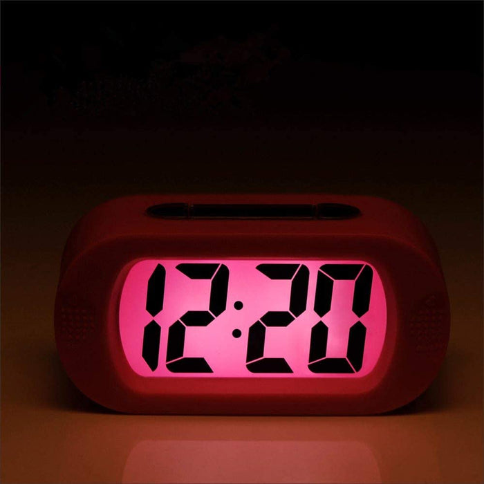 Digital Alarm Clock, Relime Upgraded Shockproof LCD Display Travel Clock Pink-Kids Alarm Clocks-Relime-brands-world.ca