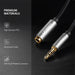 Extension Cable, 3.5mm Male to Female Audio Auxiliary 3ft, Black-Audio Cables-UGREEN-brands-world.ca