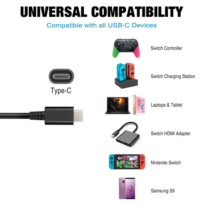 Fast Travel Charging Kit (Nintendo Switch and Switch Lite Support TV Mode) 15V/2.6A-Nintendo Switch Power Cords & Charging Stations-SAMA-brands-world.ca