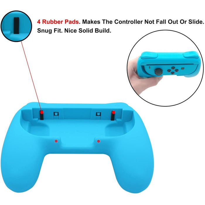 FastSnail Grip Kit for Nintendo Switch Joy-Con Controller (Blue Blue and Red-Nintendo Switch Skins, Faceplates & Cases-FASTSNAIL-brands-world.ca