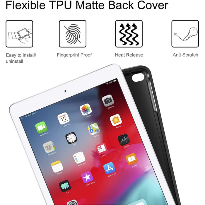 Fintie Keyboard Case for iPad 9.7 2018 with Built-in Pencil Holder, Black-Tablet & iPad Cases-Fintie-brands-world.ca