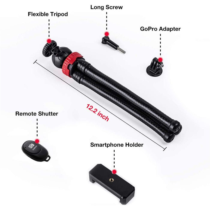 Flexible Tripod for iPhone & Camera, Lightweight Tripods Smartphone with...-Monopods-FiTSTILL-brands-world.ca