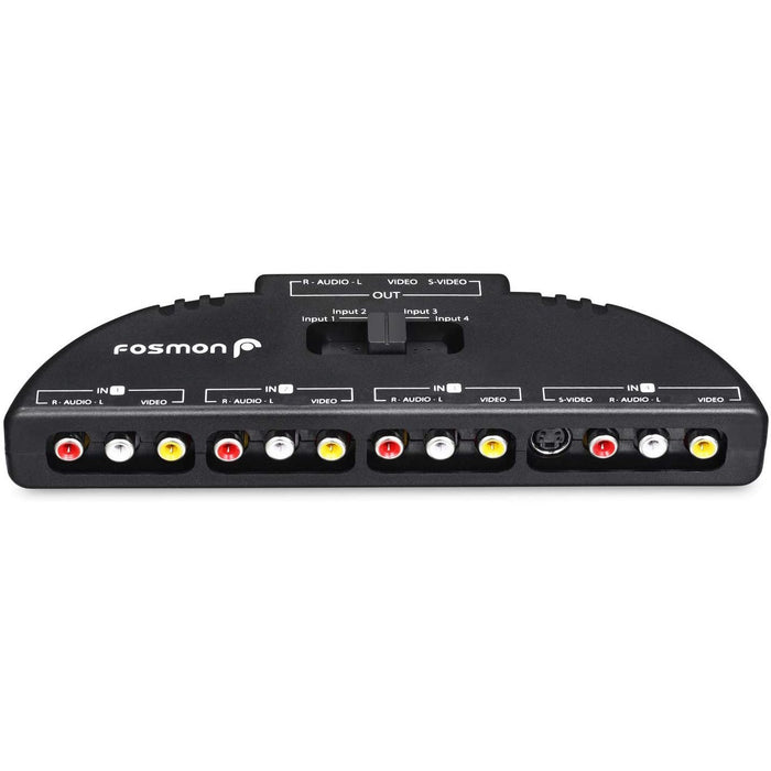 Fosmon 4-Way Audio, Video RCA Switch Selector -Splitter Box and AV Patch...-A/V Switchers-Fosmon-brands-world.ca