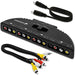 Fosmon 4-Way Audio, Video RCA Switch Selector -Splitter Box and AV Patch...-A/V Switchers-Fosmon-brands-world.ca