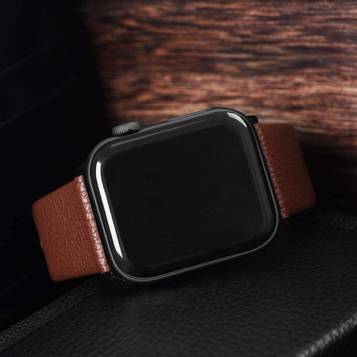 Fullmosa Compatible with Apple Watch 42mm/44mm, Brown + smoky grey buckle-Apple Watch Bands & Straps-Fullmosa-brands-world.ca
