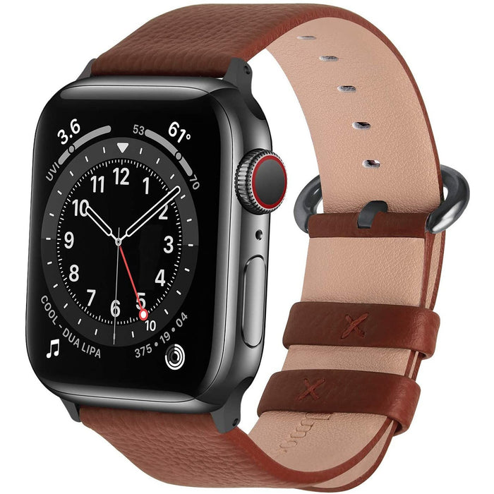 Fullmosa Compatible with Apple Watch 42mm/44mm, Brown + smoky grey buckle-Apple Watch Bands & Straps-Fullmosa-brands-world.ca