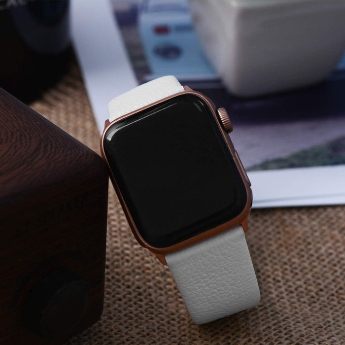 Fullmosa Compatible with Apple Watch Band 42mm/44mm, White + rose pink buckle-Apple Watch Bands & Straps-Fullmosa-brands-world.ca