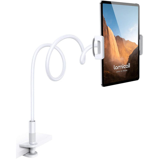 Gooseneck Tablet Holder Mount, iPad Stand - Lamicall Flexible white-Tablet & iPad Stands-Lamicall-brands-world.ca