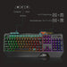 Havit Keyboard Rainbow Backlit Wired Gaming Mouse Combo, LED Black-Keyboard & Mouse Combos-Havit-brands-world.ca