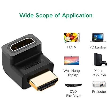 HDMI Male to Female Adapter-Up PVC data transfer UGREEN-Adapters-UGREEN-brands-world.ca