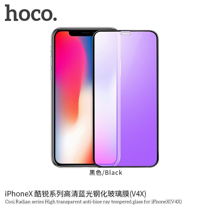 HOCO Cool Radian series High transparent anti-blue ray tempered glass for iPHONE X,(V4X)-iPhone X-XS Screen Protectors-HOCO-brands-world.ca