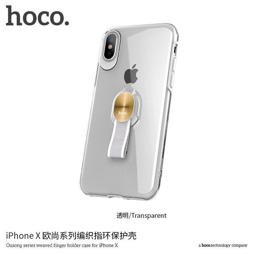 HOCO Ousong series weaved finger holder case for iPHONE X Red-iPhone X XS Cases-HOCO-brands-world.ca