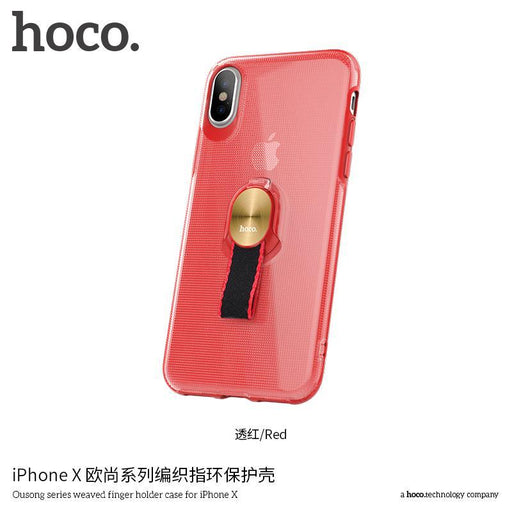 HOCO Ousong series weaved finger holder case for iPHONE X White-iPhone X XS Cases-HOCO-brands-world.ca